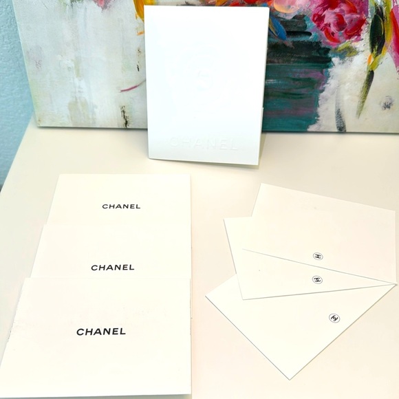 Set of 3 blank Chanel cards